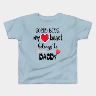 Funny Girls Valentine Quote Cool Daddy Girls Valentines Day Kids T-Shirt